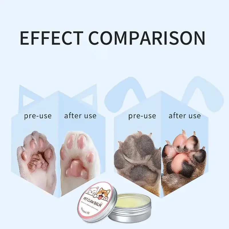 Paw Balm for Cats 50G Cat Dog Paw Protective Cream Pet Nose Protector Moisturizer Pet Crack Feet Repair Accessories for Cats