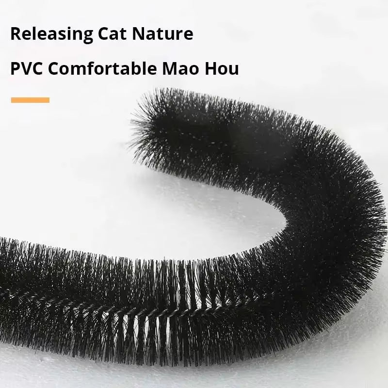 Cat Toy Arch Self Groome Pamper Feline with a Massage Grooming Rubbing Brush with Scratching Pad Toy for Cats Interactive Toys