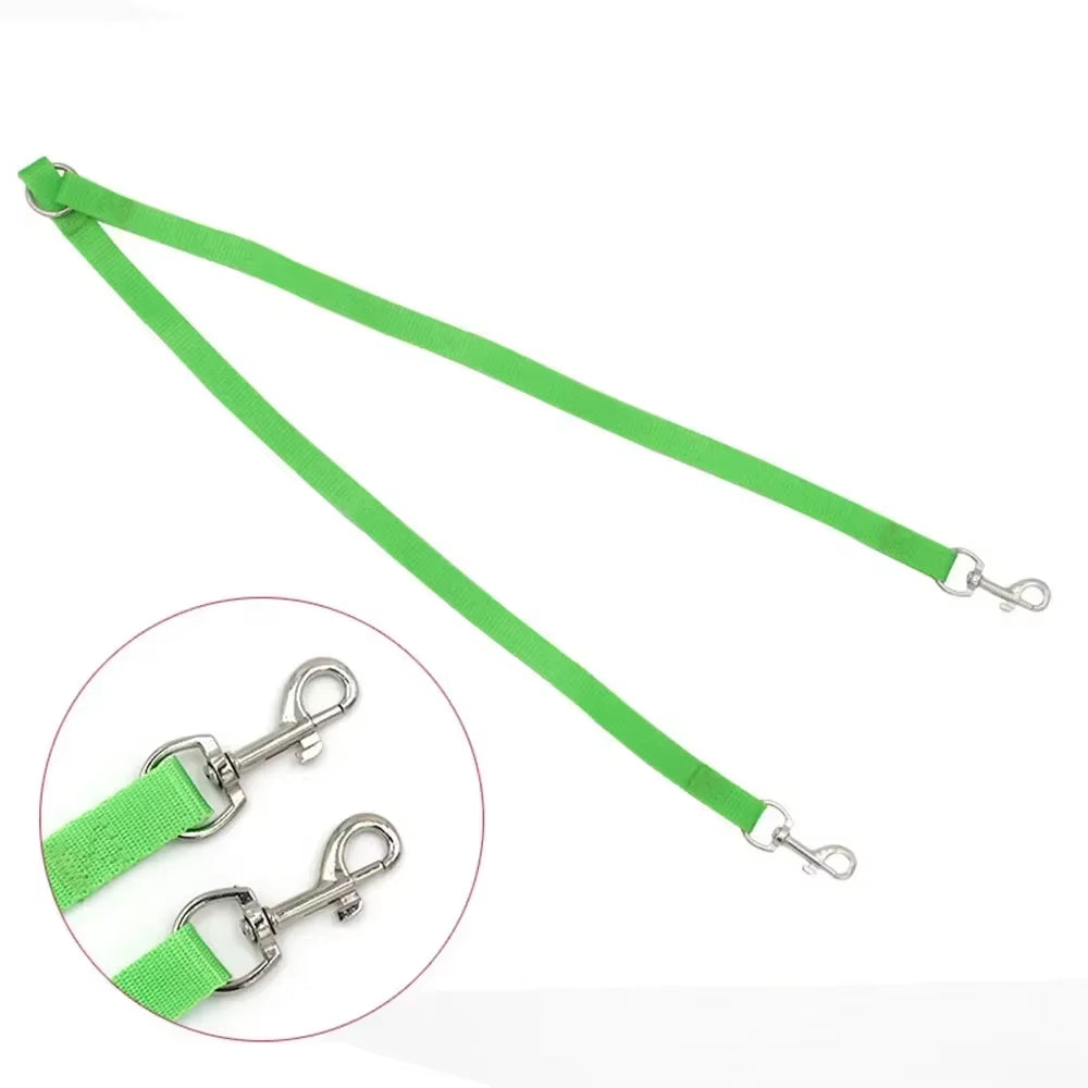 Walk Two Dog Traction Rope Coupler Nylon Double Leash Walking Leash for 2 Small Dogs Double Leash Dual Pet Puppy Cat Leads