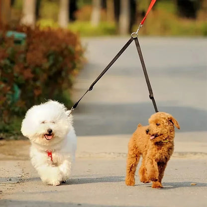 Walk Two Dog Traction Rope Coupler Nylon Double Leash Walking Leash for 2 Small Dogs Double Leash Dual Pet Puppy Cat Leads