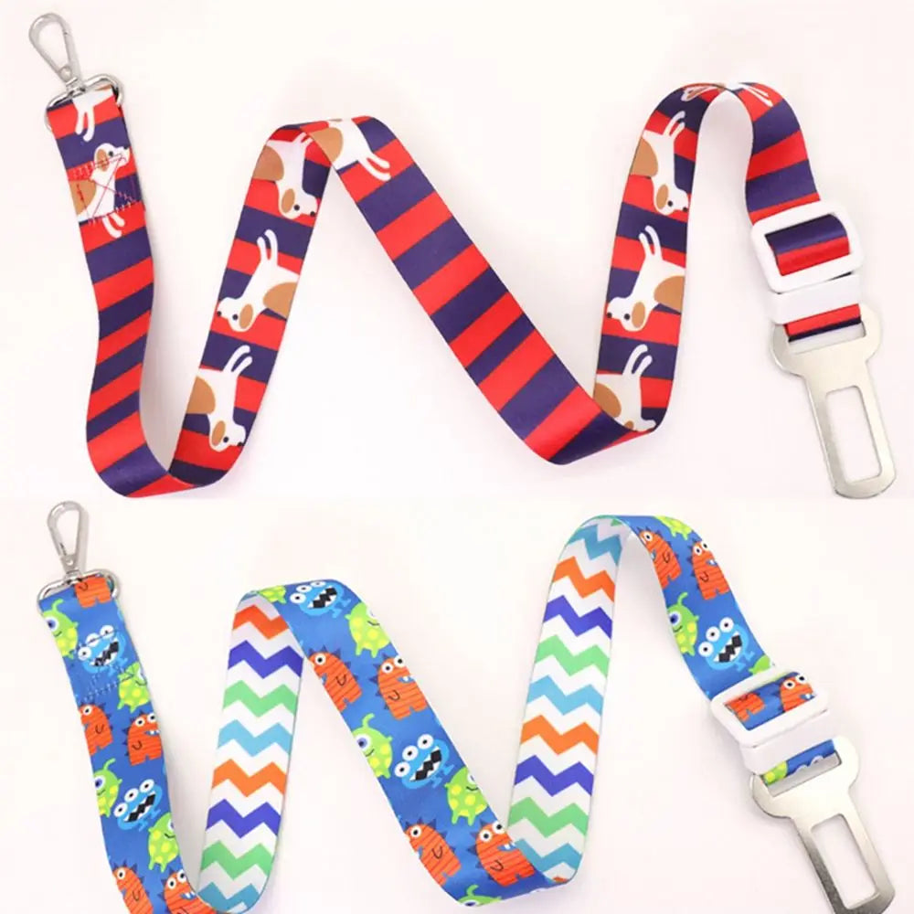 Car Seat Belt for Dog and Cat, Adjustable Harness, Lead Leash, Small and Medium Pet, Outdoor Travel Supplies, Goods