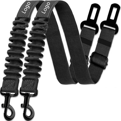 Car Dog Safety Buckle Pet Thickened Nylon Traction Elastic String Retractable Car Seat Belt Manufacturer