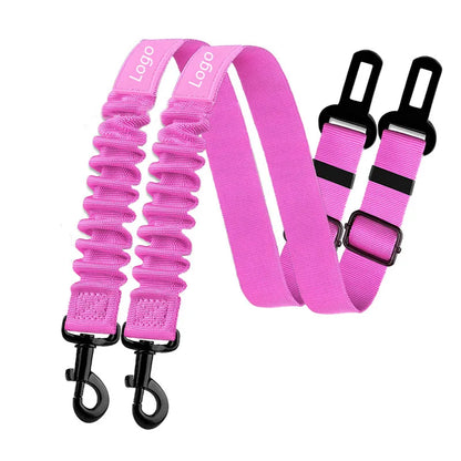 Car Dog Safety Buckle Pet Thickened Nylon Traction Elastic String Retractable Car Seat Belt Manufacturer