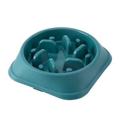 Pet Cat Dog Slow Food Bowl Fat Help Healthy round Anti-Choking Thickened and Non-Slip Multiple Colors Shapes