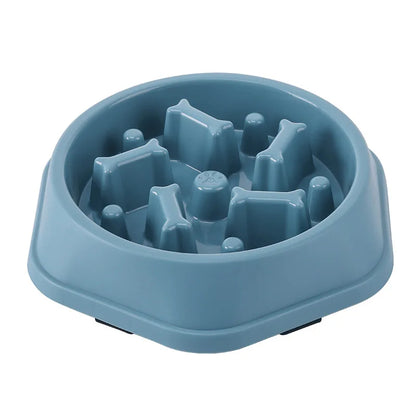 Pet Cat Dog Slow Food Bowl Fat Help Healthy round Anti-Choking Thickened and Non-Slip Multiple Colors Shapes