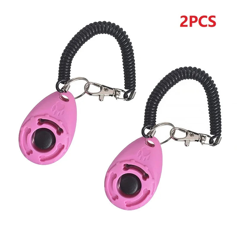 Dog Training Clicker Pet Cat Dog Click Trainer Various Style Aid Adjustable Wriststrap Sound Key Chain Dog Repeller Pet Product