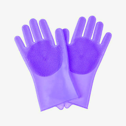 Pet Grooming Cleaning Gloves Dog Cat Bathing Shampoo Glove Scrubber Magic Dishwashing Cleanner Sponge Silicon Hair Removal Glove