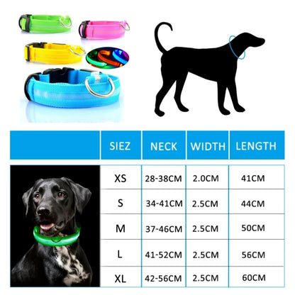 Led Dog Collar Light Anti-Lost Collar for Dogs Puppies Night Luminous Supplies Pet Products Accessories USB Charging/Battery