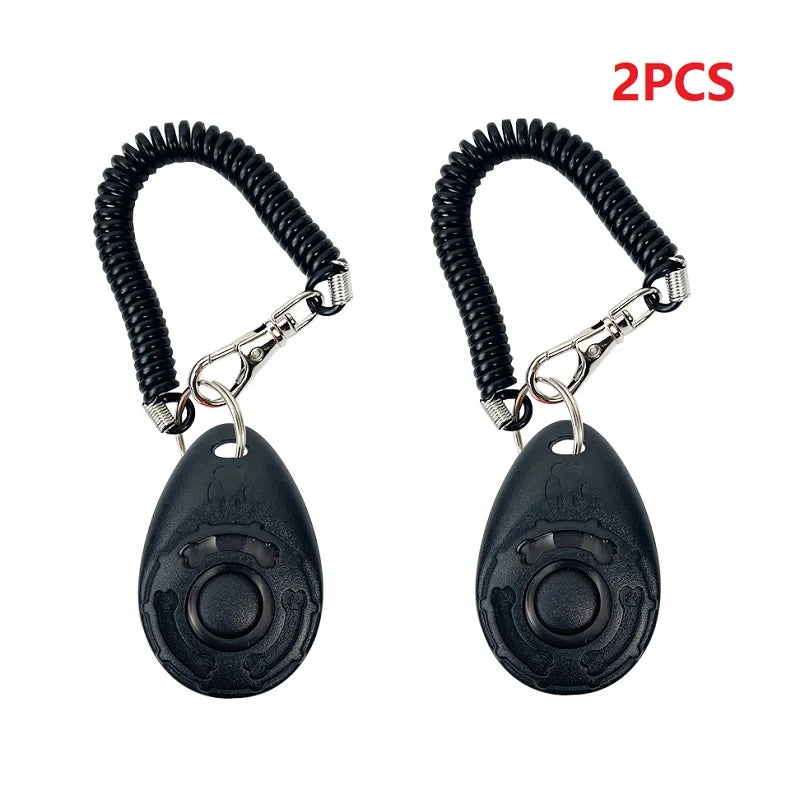 Dog Training Clicker Pet Cat Dog Click Trainer Various Style Aid Adjustable Wriststrap Sound Key Chain Dog Repeller Pet Product