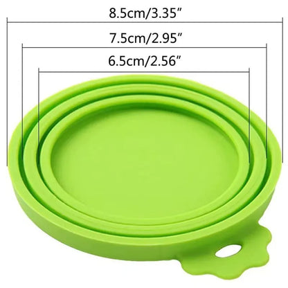 2Pcs/Set Reusable Pet Food Can Cover and Spoon Portable Dogs Cat Storage Tin Cap Lid Seal Cover Health Pet Supplies Pet Lids Can