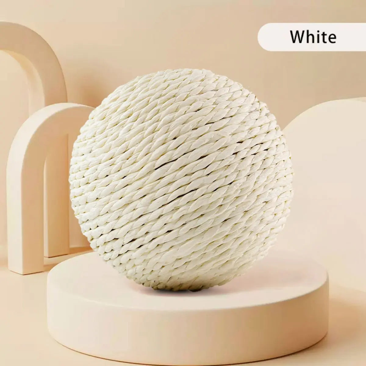 10CM Interactive Sisal Cat Scratching Ball Toy for Kitten Teeth Cleaning anti Bite Cat Ball Sounding Toy Pet Supplies