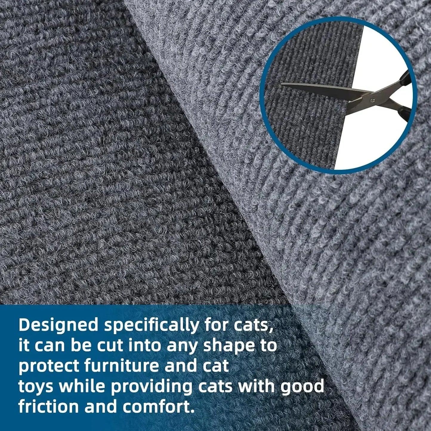 Trimmable Cat Scratching Mat Cat Scratcher Sofa Tape Scratching Post Self-Adhesive Carpet Cats Scratch Board Cat Accessories