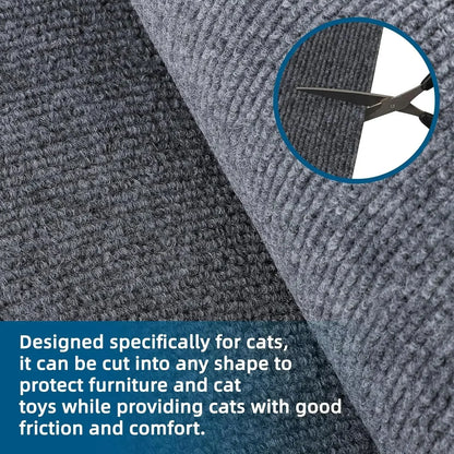 Trimmable Cat Scratching Mat Cat Scratcher Sofa Tape Scratching Post Self-Adhesive Carpet Cats Scratch Board Cat Accessories