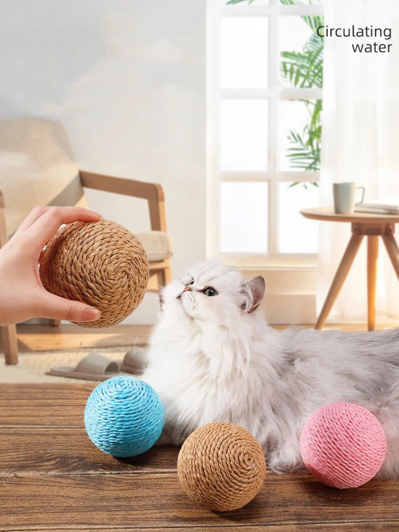 10CM Interactive Sisal Cat Scratching Ball Toy for Kitten Teeth Cleaning anti Bite Cat Ball Sounding Toy Pet Supplies