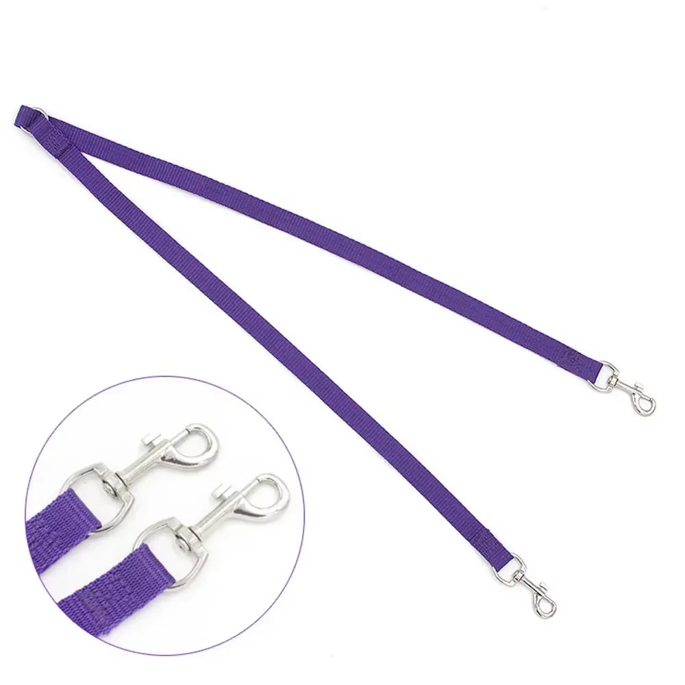 Walk Two Dog Traction Rope Coupler Nylon Double Leash Walking Leash for 2 Small Dogs Double Leash Dual Pet Puppy Cat Leads