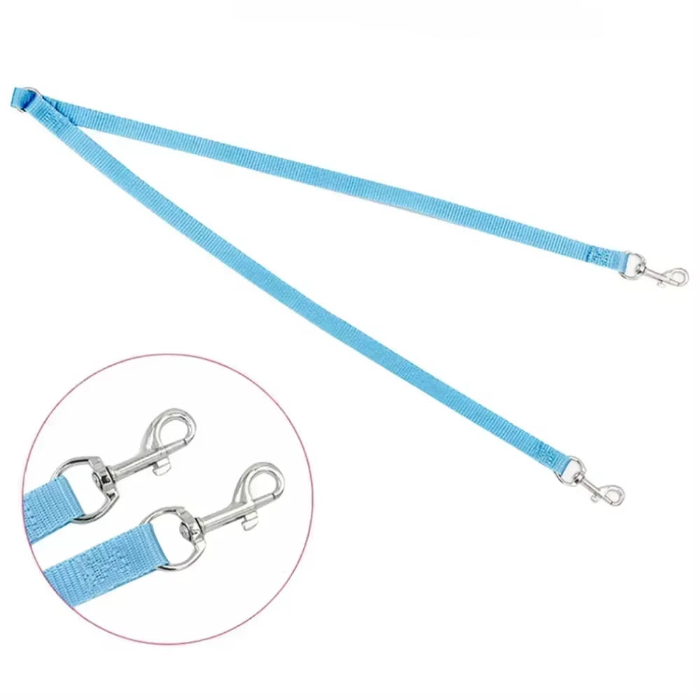 Walk Two Dog Traction Rope Coupler Nylon Double Leash Walking Leash for 2 Small Dogs Double Leash Dual Pet Puppy Cat Leads